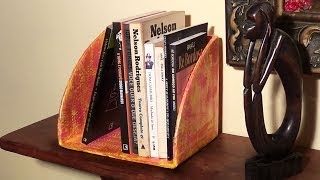 RÁPIDO E FÁCIL COMO FAZER APARADOR DE LIVROS  DIY BOOK SUPPORT  COMO HACER SUPORTE PARA LIBROS [upl. by Sapowith]