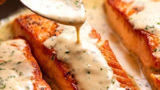 Salmon with Creamy Herb amp Garlic Sauce [upl. by Golding]