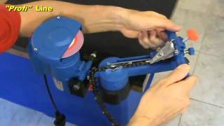 Using a Quick Feed Chainsaw Sharpener [upl. by Guthrie]