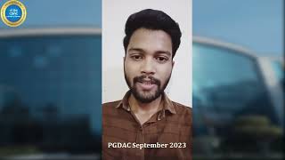 CDAC Noida PGDAC Sep23Feb24 Batch Student sharing his views [upl. by Tessie]