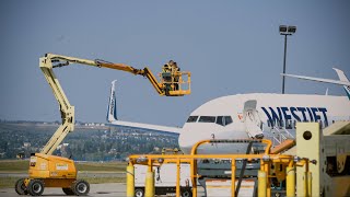 WestJet works diligently to safely return 16 aircraft to service in wake of Calgary hailstorm [upl. by Rowen]