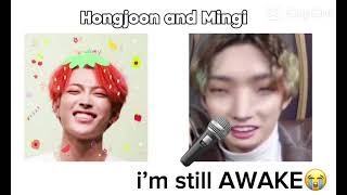 ateez hongjoong mingi rip hongjoongs sleep schedule [upl. by Ennaeel213]