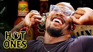 Von Miller Geeks Out Over Spicy Wings  Hot Ones [upl. by Ahsenhoj531]