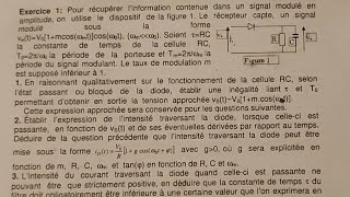 exercice corrigée démodulation damplutide circuit RCdiode [upl. by Trant]