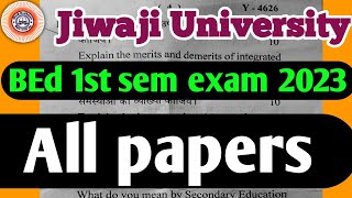 jiwaji Un BEd 1st Semester all questions papers pdf download Jiwaji University BEd paper 1 nkhelp [upl. by Enylodnewg]