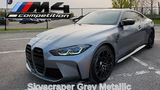 NEW ARRIVAL 2023 BMW M4 Competition Skyscraper Grey Metallic Silverstone M Carbon Buckets [upl. by Youlton]