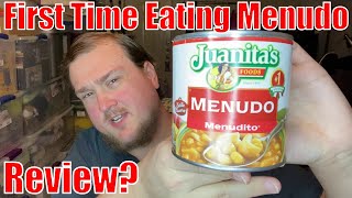 Eating Menudo for the First Timefrom a Can Juanitas Original Menudo Review [upl. by Griffie929]