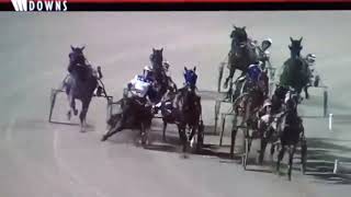 Harness Racing Accident Scioto Downs 8724 [upl. by Vastah687]