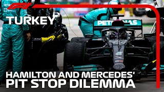 Lewis Hamilton And Mercedes Pit Stop Dilemma  2021 Turkish Grand Prix [upl. by Morganstein]