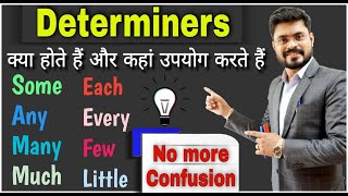 Determiners in English Grammar Some Any No Little Many Few Each Every Much [upl. by Evers227]