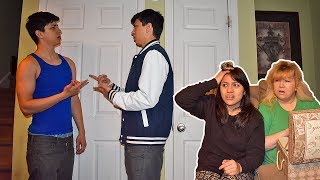 I Have A Twin Brother Prank On Mom And Girlfriend [upl. by Kciredec]