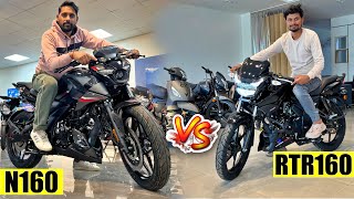 Apache RTR 160 2v 2024 VS Pulsar N160 USD Which Is Best 1600cc Bike In India [upl. by Enelrahs]