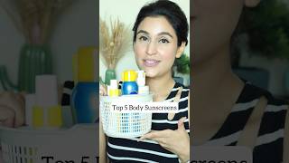 Top 5 BODY SUNSCREENS 🌞sunscreen skincare ashortaday [upl. by Baerl793]