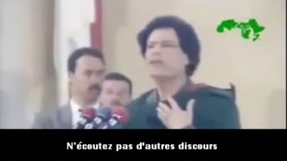 DISCOURS MÉMORABLE DU GUIDE KADHAFI AUX NATIONS ARABES VOSTFR [upl. by Gschu]