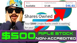 GET 500 TOWARDS RIPPLE SHARESBEFORE IPO NON ACCREDITED INVESTORS [upl. by Miza22]