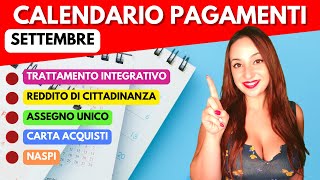 PAGAMENTI SETTEMBRE 2023 📢CARTA ACQUISTI 💰 RDC💳NASPI 🗓️ ASSEGNO UNICO 👨‍👩‍👦EX BONUS RENZI 💲 [upl. by Jameson184]