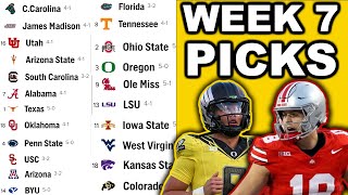 Crazy Predictions For Week 7 Of College Football My Picks [upl. by Given]