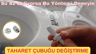 Klozet Taharet Çubuğu Değiştirme  Bu Yöntem ile Sıfır Sızıntı [upl. by Enelime]