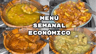 MENÚ SEMANAL ECONÓMICO CON 150 PESOS 3750 A LA SEMANAFABI CEA [upl. by Forras]