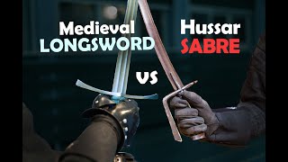 Hussar Sabre vs Medieval Longsword  Weapon Confrontations [upl. by Nnaik]