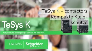 TeSys K contactors  Kompakte Kleinschütze  Schneider Electric [upl. by Erialcyram]