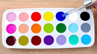 How to Create 16 New Colors from 3 Primary Colors  Satisfying Color Mixing [upl. by Aihsenal]