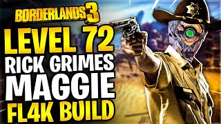 Borderlands 3  FL4K quotRick Grimesquot Maggie Pistol Build  Level 72 PC Save File [upl. by Ansley242]