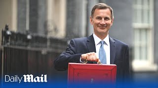 LIVE  UK Budget British Finance Minister Jeremy Hunt presents the Red Box at Downing Street [upl. by Yanat893]