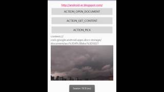 IntentACTIONOPENDOCUMENT open video in Google Drive play in VideoView [upl. by Ahsienaj39]