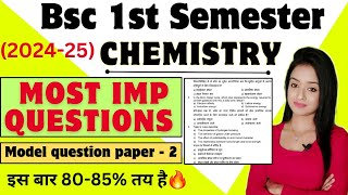 bsc 1st semester chemistry most important questions 20242025 exam knowledge adda bsc 1st year chem [upl. by Nitnelav314]