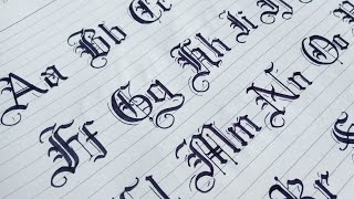 How to Gothic Calligraphy Capital and Small Letters From A to Z  Blackletters Calligraphy [upl. by Leschen672]