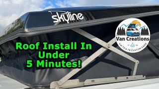 Ford Transit Custom Skyline Poptop Install [upl. by Fondea]