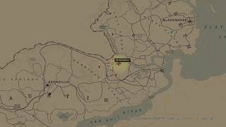 Hennigans Stead North Treasure Map Location  Red Dead Online [upl. by Oznole]