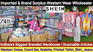 Imported amp Brand Surplus Western Dress Coord Set Printed Tshirt Bralette Wholesaler in Kolkata [upl. by Ytinirt552]