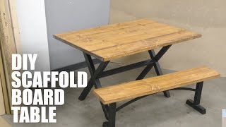 How to Build a Table and Bench Using Scaffold Boards Innovate Project [upl. by Sinnoda905]