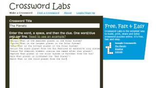 Crossword Labs How to create a crossword puzzle [upl. by Inaej]