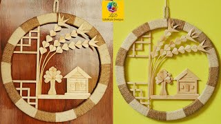 Wall hanging Showpiece Making at Home  DIY Home Decor Craft  Handmade wall Decoration Design Idea [upl. by Karrah]