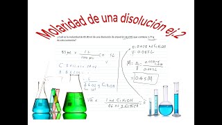 Calcular la molaridad de una disolución ej 1 [upl. by Isiad]