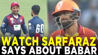 📽️ Watch What Sarfaraz Ahmed Talks About Babar Azams Batting  Bahria Town Champions Cup 2024 [upl. by Amikahs]