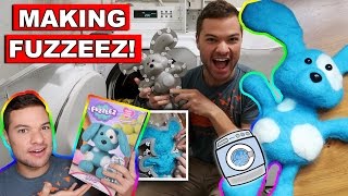 Fuzzeez Blue Dog DIY Plush Craft  The Stuffed Animal You Make In The Laundry [upl. by Nove]