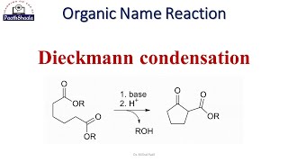 Dieckmann condensation  Organic Name Reaction Dieckmann condensation [upl. by Akelahs848]