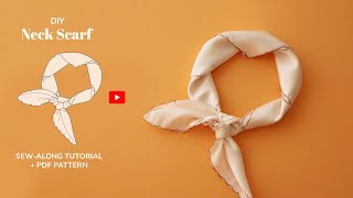 DIY Neck Scarf Tutorial tintofmintPATTERNS [upl. by Irehs]