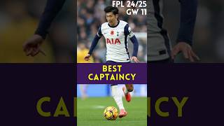 FPL 2425  GW 11  Best Captaincy Pick fantasypremierleague fpl shorts [upl. by Ungley]