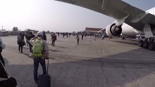 Kathmandu Airport Arrival to Taxi Raw footage GoPro HERO5 [upl. by Ian]