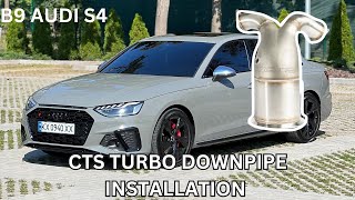 CTS DOWNPIPE INSTALL ON B9 S4 [upl. by Genny810]