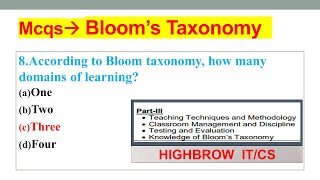 Bloom’s Taxonomy  taxonomy of educational objectives  Cognitive Affective amp Psychomotor Domains [upl. by Aeriela]