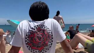 😲 THE HOTTEST BEACH IN SPAIN 🔥 4K Barceloneta Beach Spain 2024 Beach Walking Tour beach walk [upl. by Aldin]