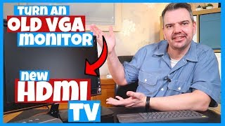 Turn an Old VGA Computer Monitor into a New Hdmi TV Ps4 Xbox one Windows 10 Cable [upl. by Tiffy]