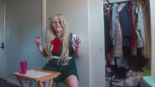 Singing Gargle Challenge with Sonia Nevermind  Danganronpa Cosplay [upl. by Olwena]