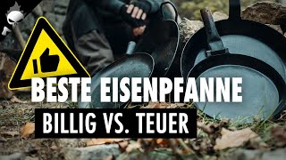 BESTE EISENPFANNE Überteuerte Jägerpfanne schwere Schmiedeeiserne und billige Alternative im Test [upl. by Tudela]